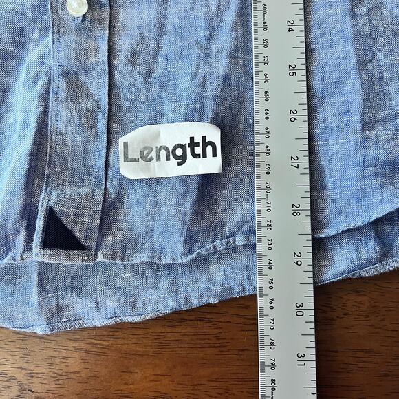 UNTUCKit Mens XL 100% Linen Shirt Coastal‎ Resort Preppy Summer Casual Chambray - Picture 7 of 8